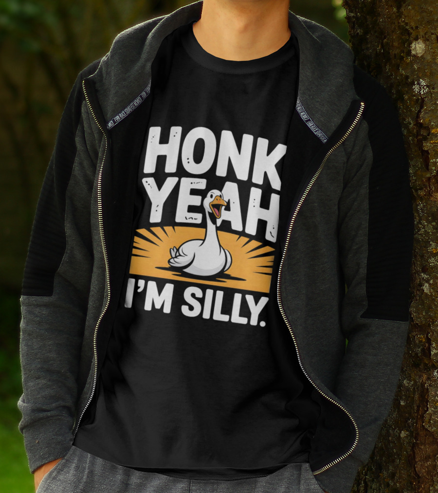 Honk Yeah I'm Silly Goose Bird Animal Wildlife Meme T-Shirt