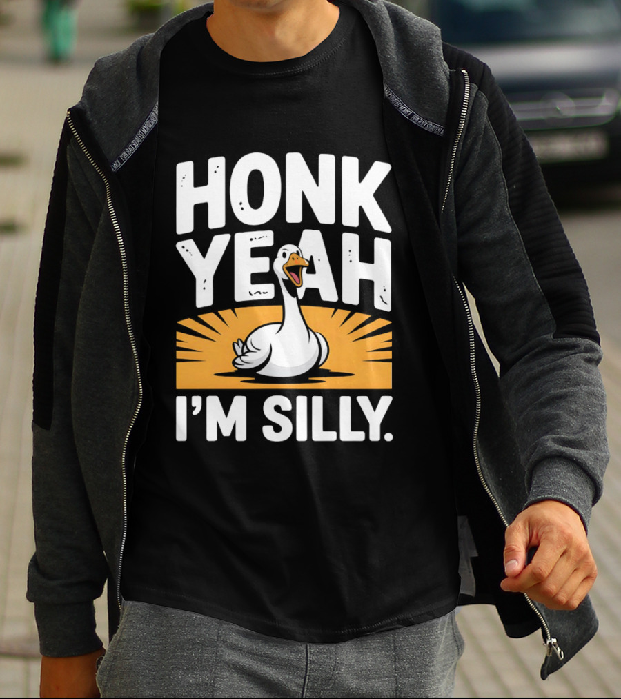 Honk Yeah I'm Silly Goose Bird Animal Wildlife Meme T-Shirt
