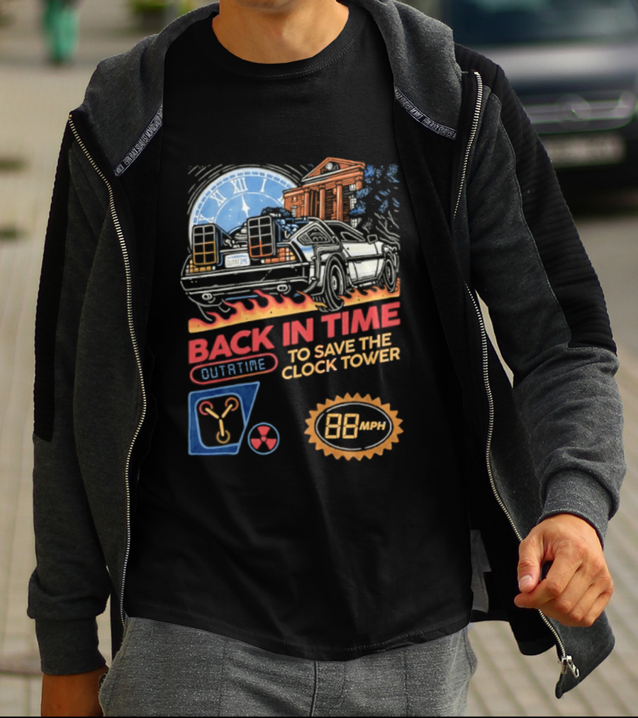 Back In Time Outatime Save The Tower 88mph T-Shirt