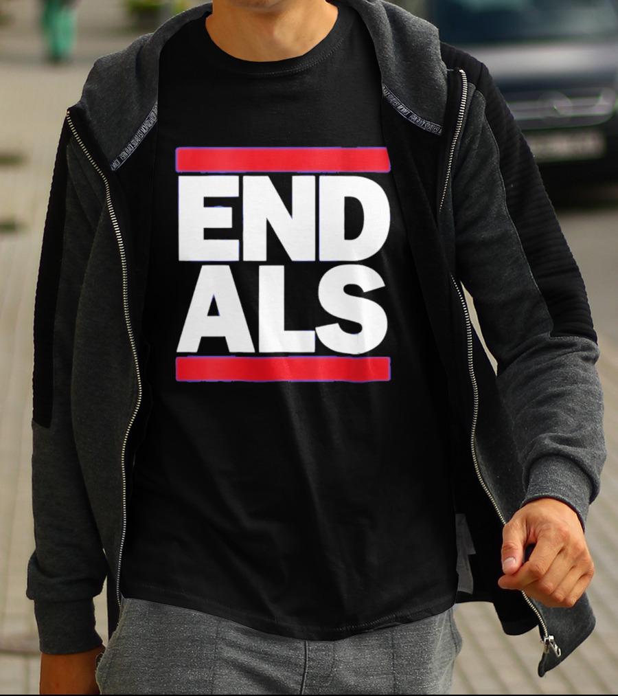 Chicago Cubs Lou Gehrig Day End ALS Campaign Red Blue T-Shirt