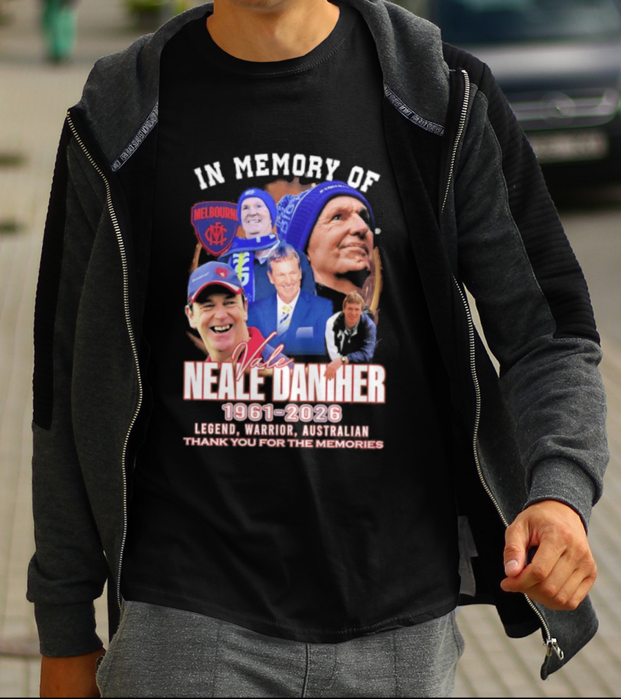 In Memory Of Vale Neale Daniher 1961 2026 Melbourne Legend Warrior Australian Thank You For The Memories T-Shirt