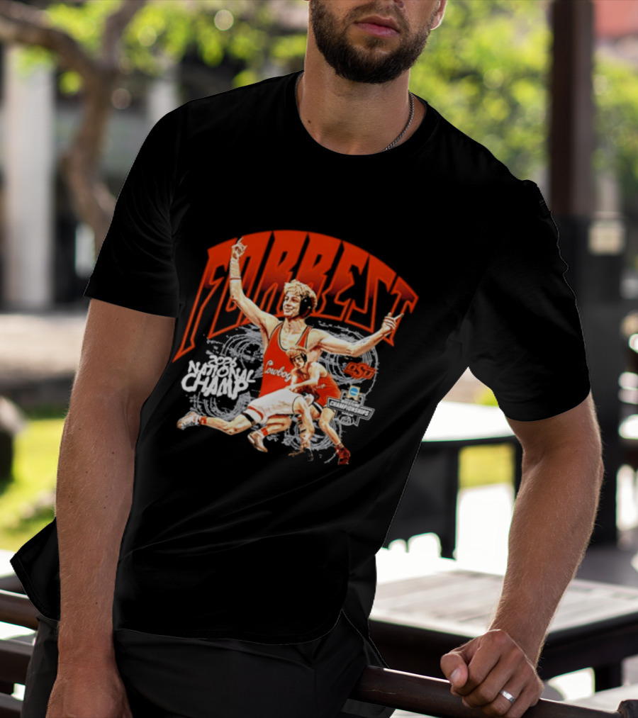 Jax Forrest Oklahoma State Cowboys Wrestling 2026 National Champ T-Shirt