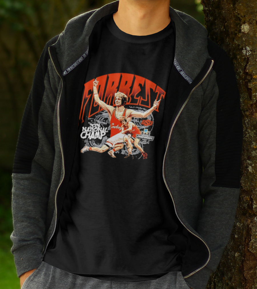 Jax Forrest Oklahoma State Cowboys Wrestling 2026 National Champ T-Shirt