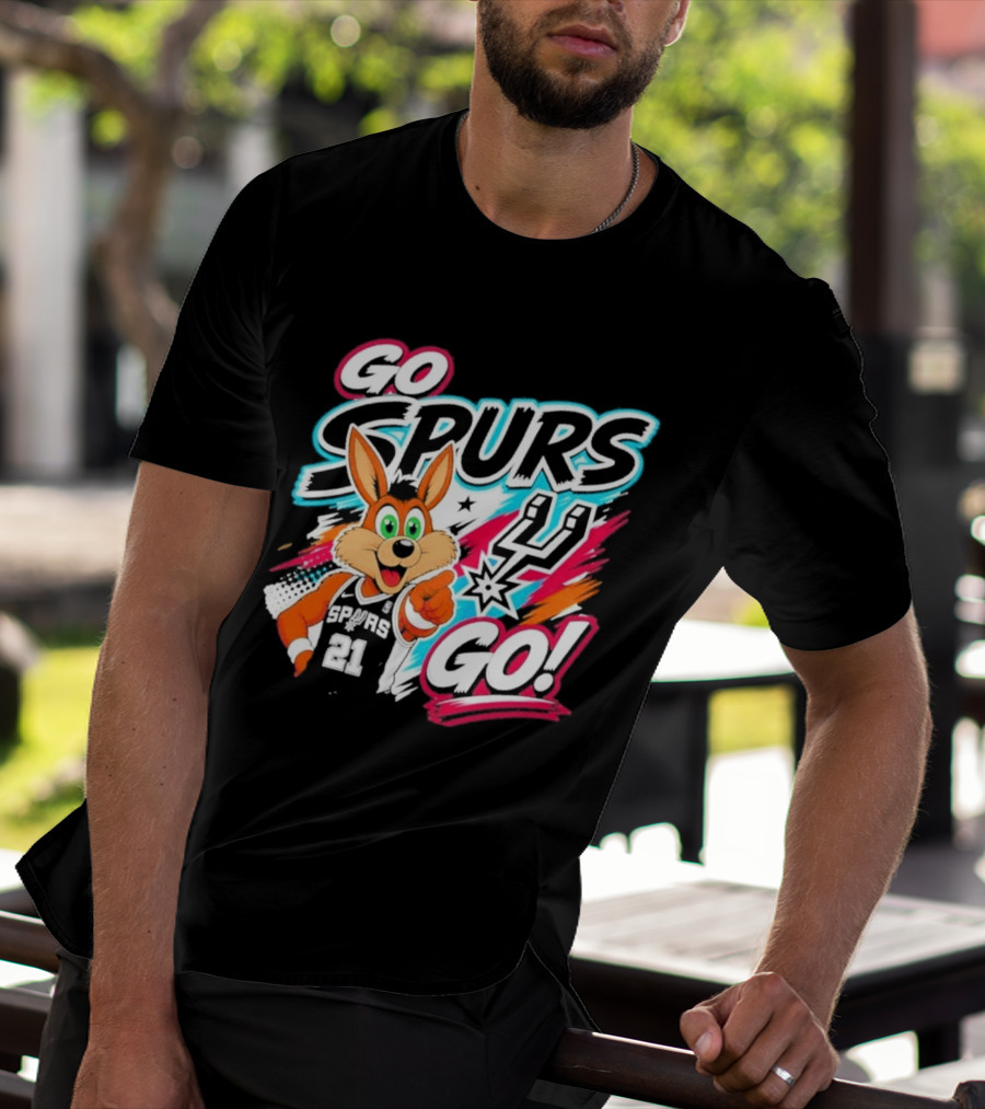 Go Spurs Go San Antonio Spurs Coyote Basketball 21 T-Shirt