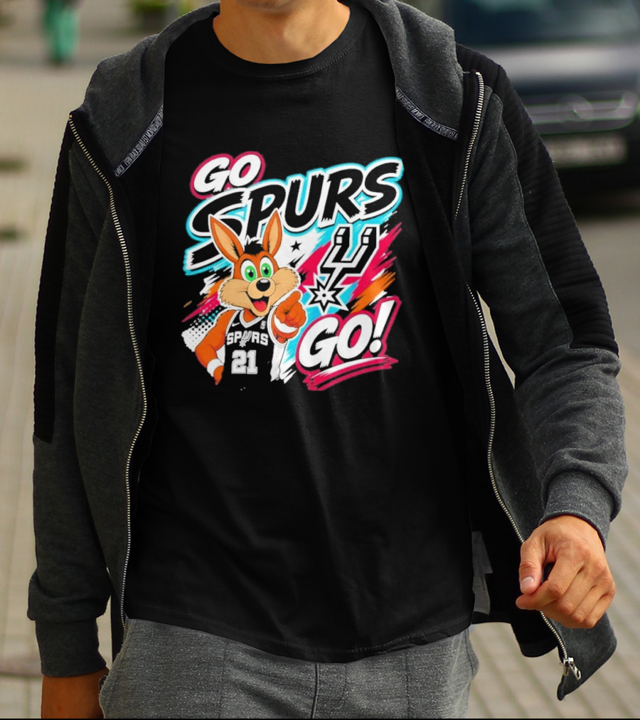 Go Spurs Go San Antonio Spurs Coyote Basketball 21 T-Shirt