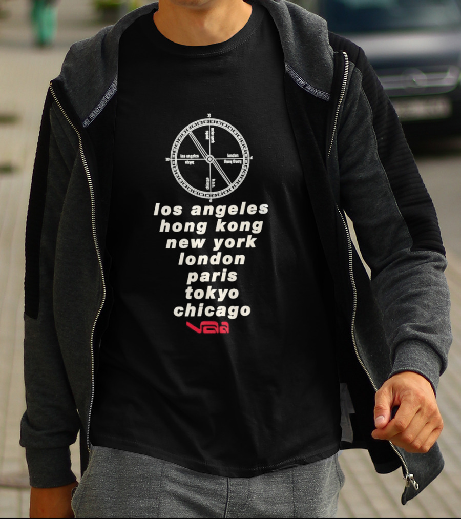 Los Angeles Hong Kong New York London Paris Tokyo Chicago Nike Swoosh T-Shirt