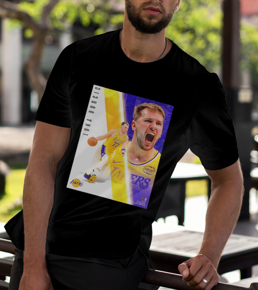 Luka Doncic 77 Los Angeles Lakers Basketball Energetic T-Shirt