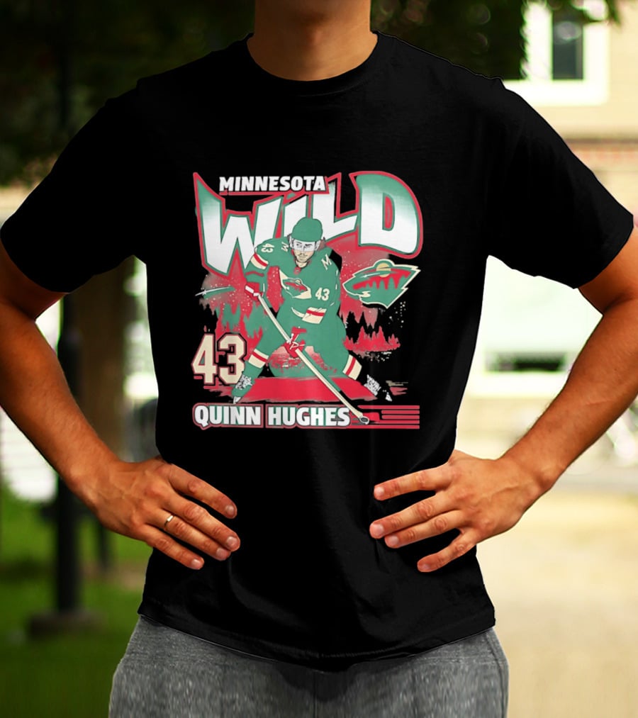 Minnesota Wild Quinn Hughes 43 Hockey Team Player Number T-Shirt