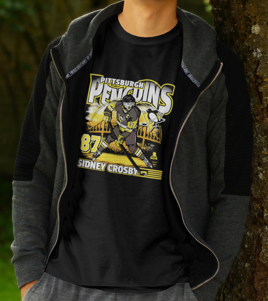 Pittsburgh Penguins Sidney Crosby 87 Hockey Action T-Shirt