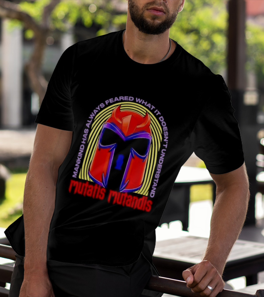 Mutatis Mutandis Mankind Has Always Feared What It Doesn't Understand Red Mask T-Shirt