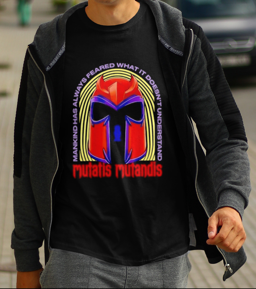 Mutatis Mutandis Mankind Has Always Feared What It Doesn't Understand Red Mask T-Shirt