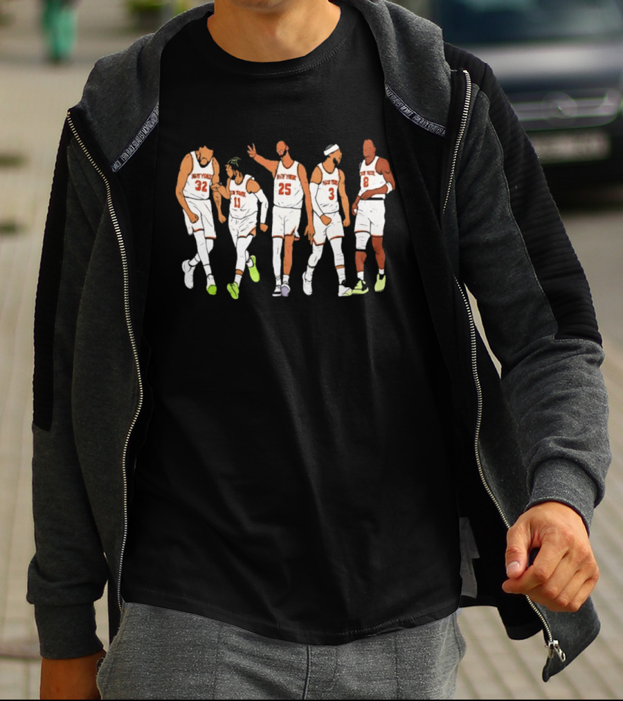 New York Knicks NBA Noah Vonleh Jalen Brunson Taj Gibson Josh Hart OG Anunoby Players T-Shirt