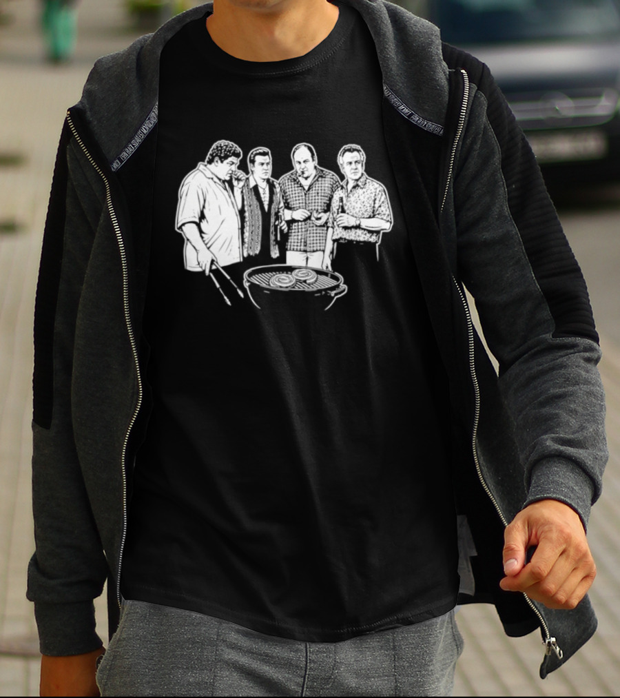 North Jersey BBQ Sopranos Parody Mobster Grill Crew T-Shirt