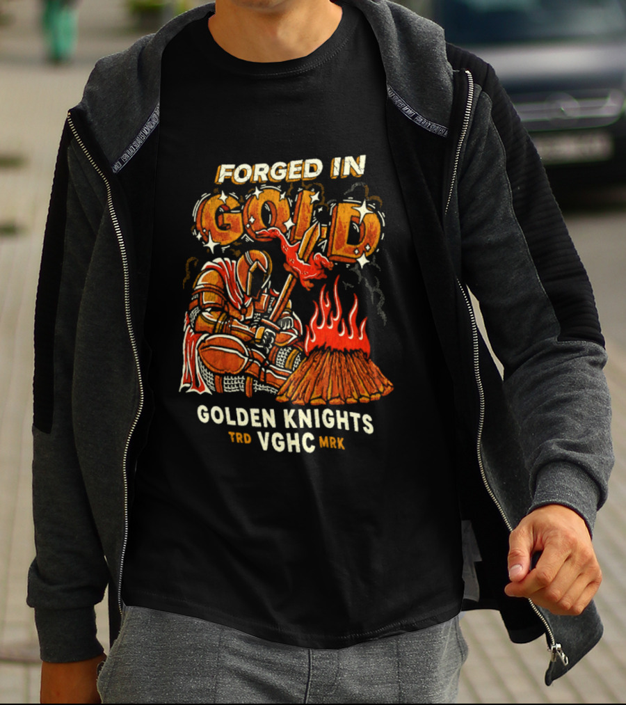 Forged In Gold Vegas Golden Knights VGHC NHL T-Shirt