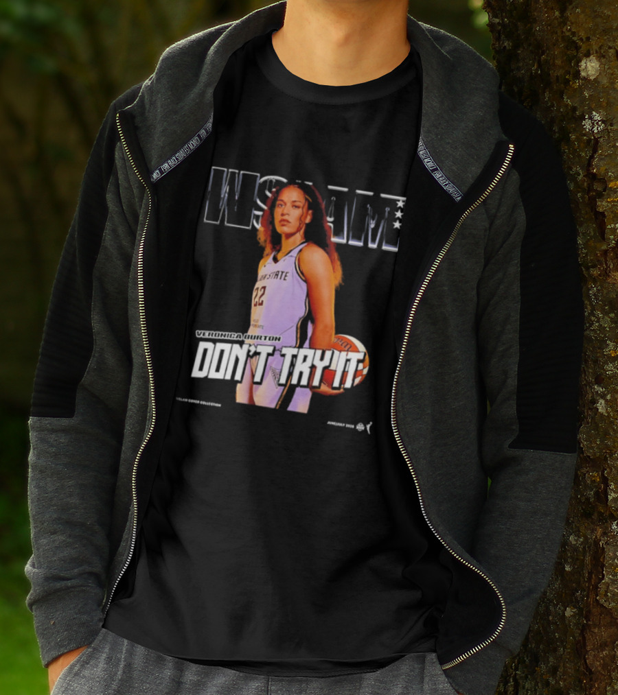 Veronica Burton Don't Try It Golden State Valkyries WSLAM Basketball T-Shirt