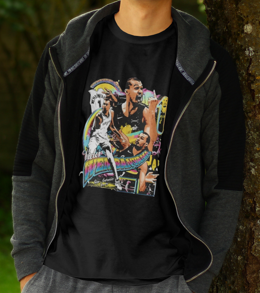 Victor Wembanyama X The Alien Mashup San Antonio Spurs Basketball #1 Wemby T-Shirt