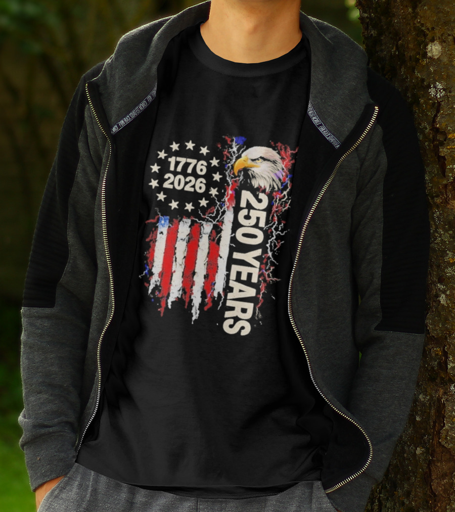 Patriotic Bald Eagle 1776 2026 USA 250 Years Anniversary Celebration T-Shirt