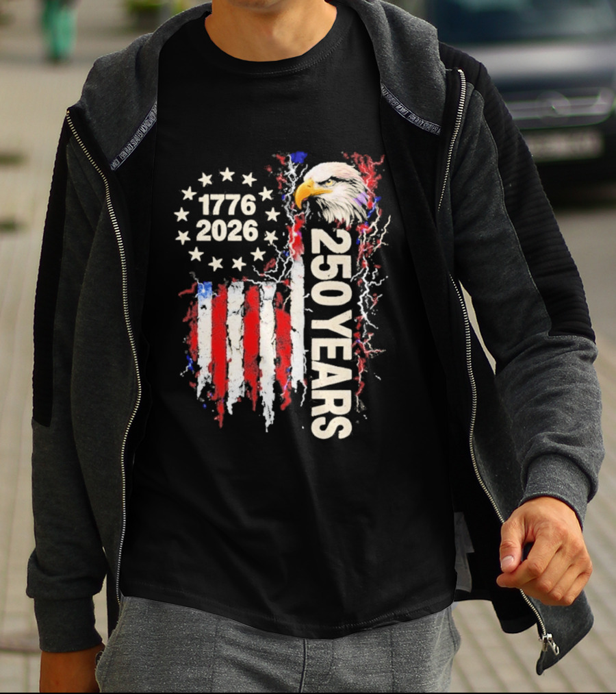 Patriotic Bald Eagle 1776 2026 USA 250 Years Anniversary Celebration T-Shirt