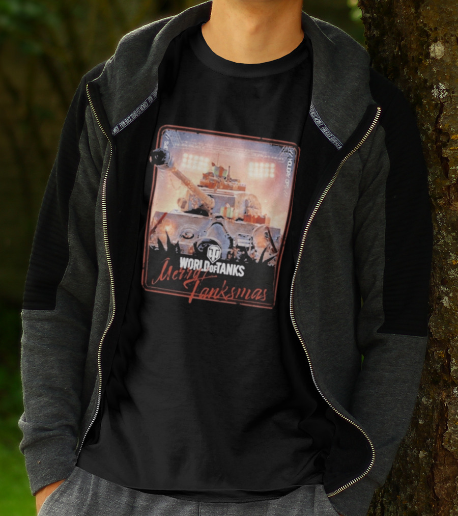 World Of Tanks Merry Tanksmas Holiday Ops Festive Tank T-Shirt