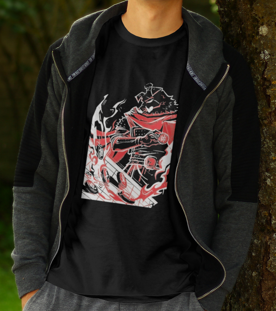 Technoblade Of War Gamer Tribute Epic Medieval Style Scarf And Flames T-Shirt