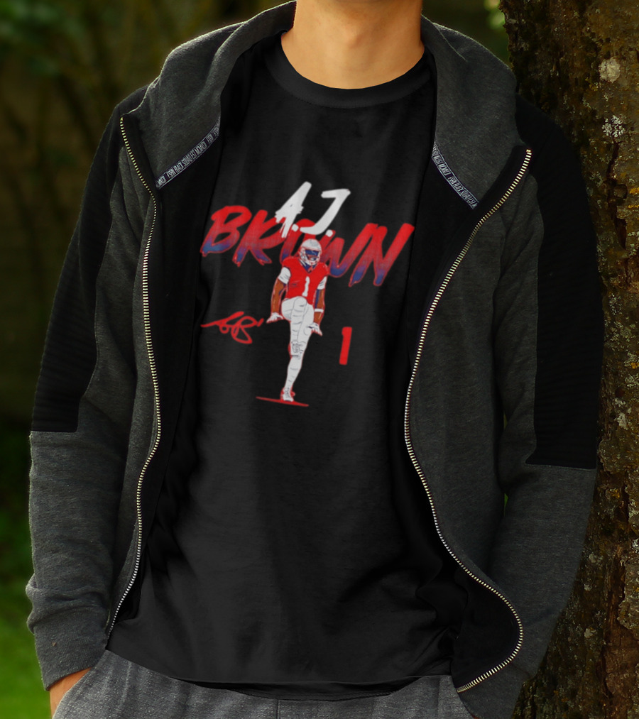 A.J. Brown 1 Pose New England Patriots NFL Football Player T-Shirt