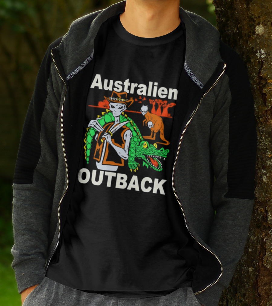 Australien Outback Alien Crocodile Adventure T-Shirt