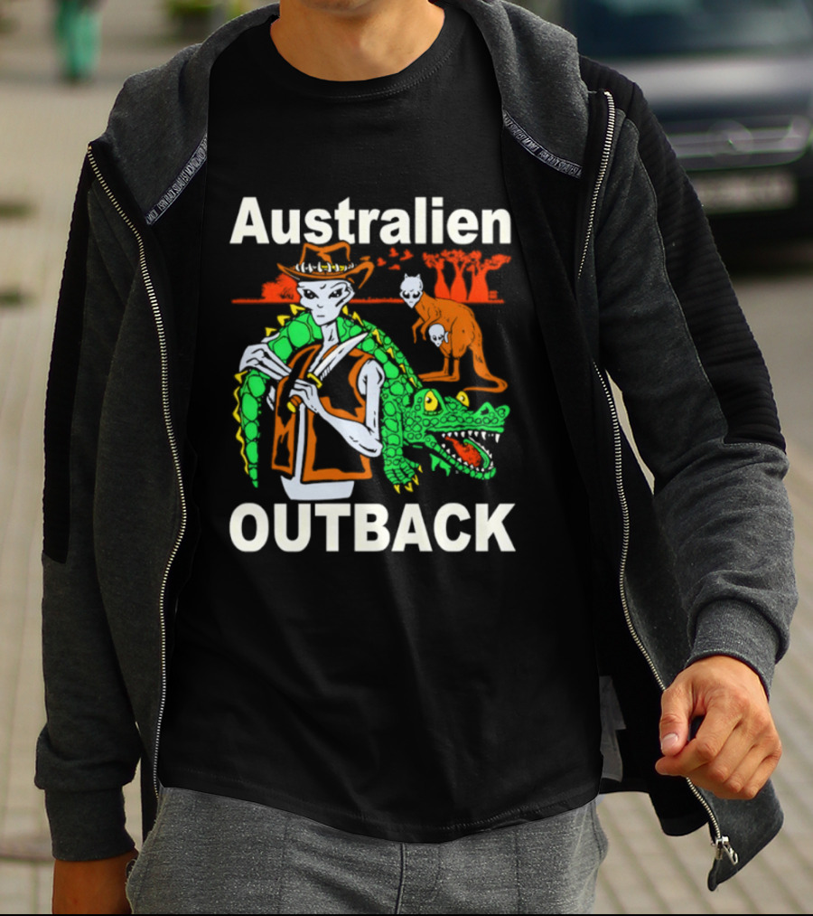 Australien Outback Alien Crocodile Adventure T-Shirt