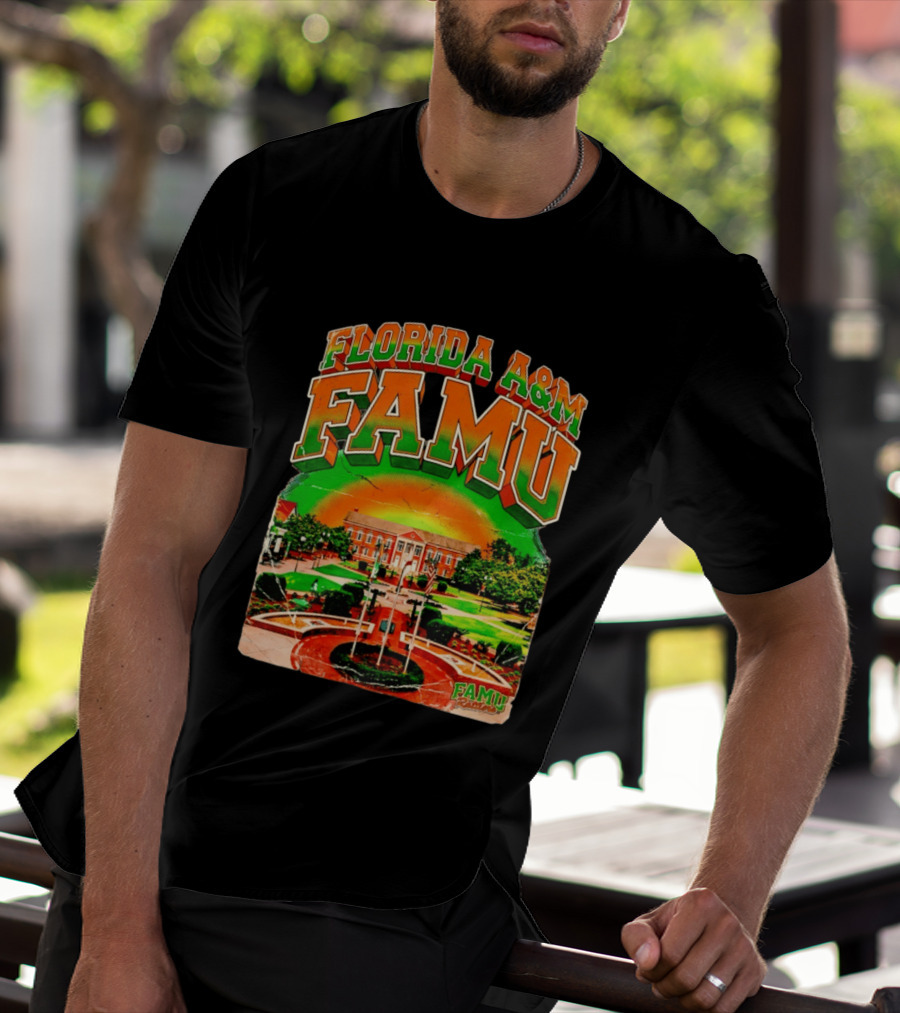 Florida A&M FAMU Rattlers Lee Hall Campus Landmark T-Shirt