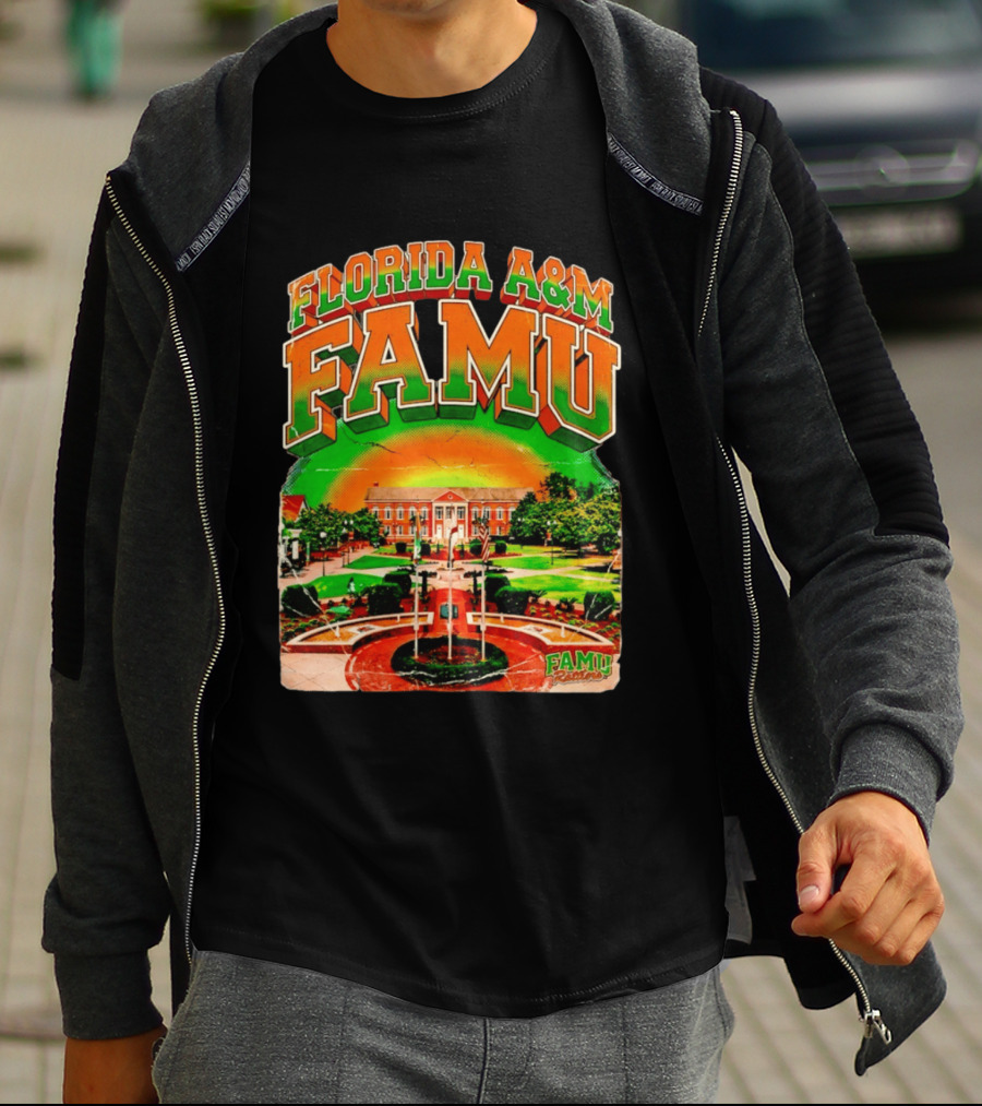 Florida A&M FAMU Rattlers Lee Hall Campus Landmark T-Shirt