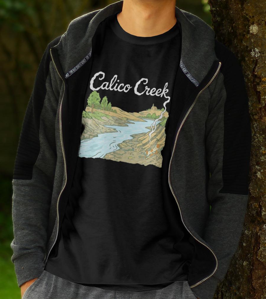 Calico Creek Scenic River And Countryside Landscape T-Shirt