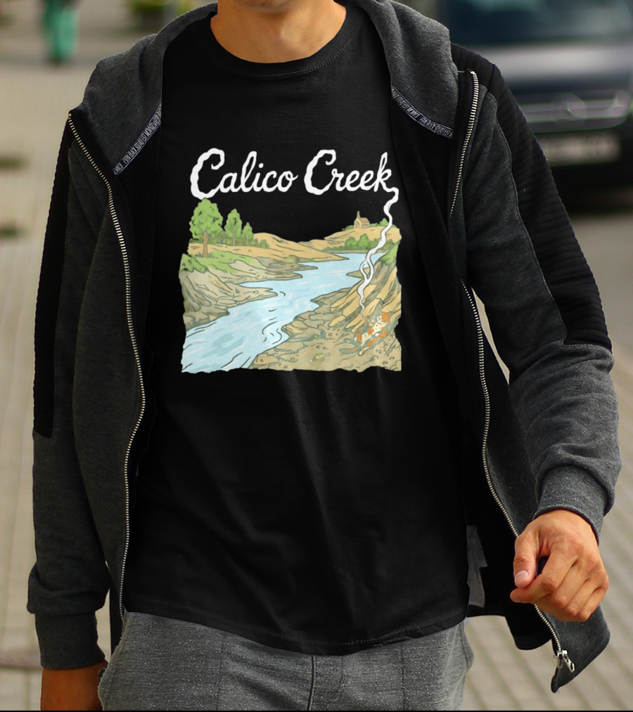 Calico Creek Scenic River And Countryside Landscape T-Shirt