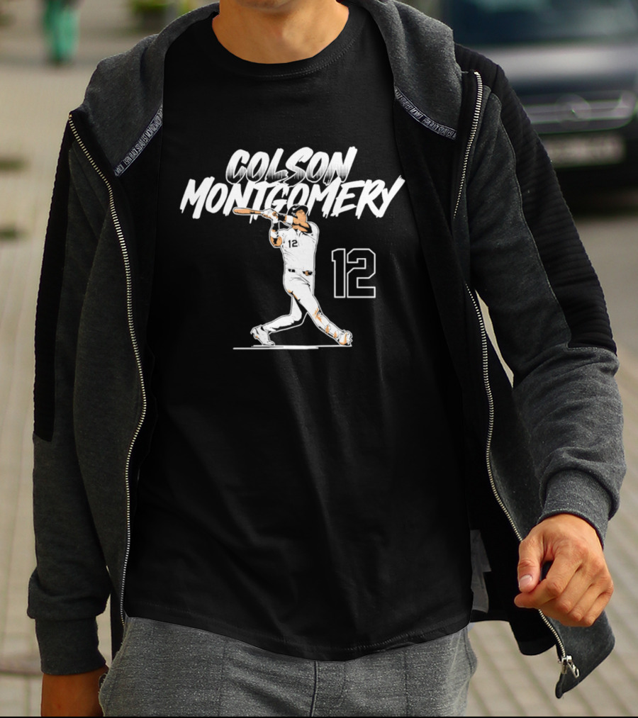 Colson Montgomery Chicago White Sox Slugger Swing 12 T-Shirt