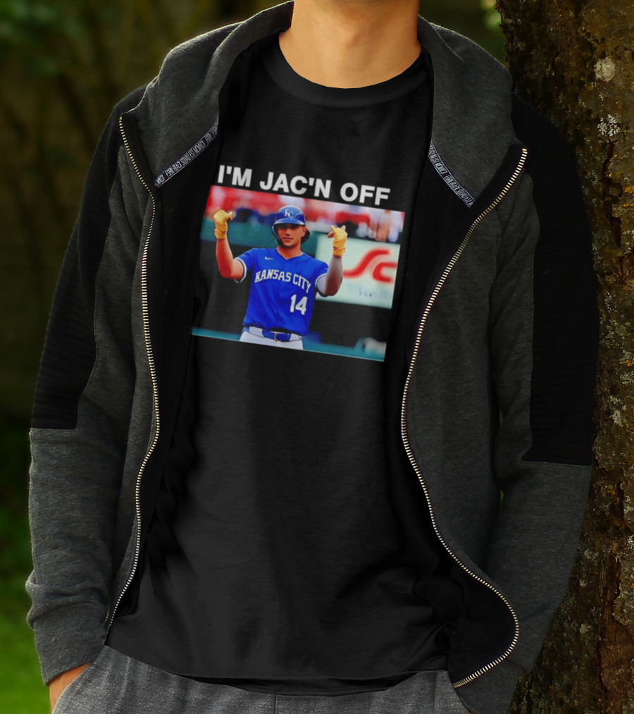 Kansas City Baseball Jac Caglianone Number 14 I'm Jac'n Off T-Shirt