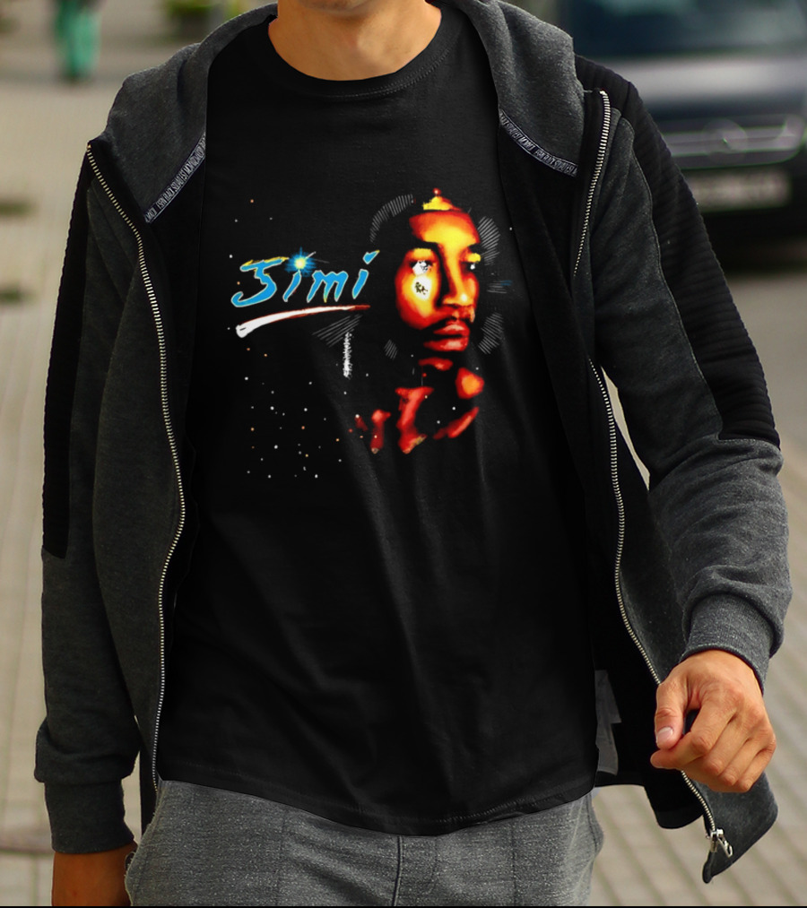Jimi Hendrix Psychedelic Cosmic Stardust Simi T-Shirt