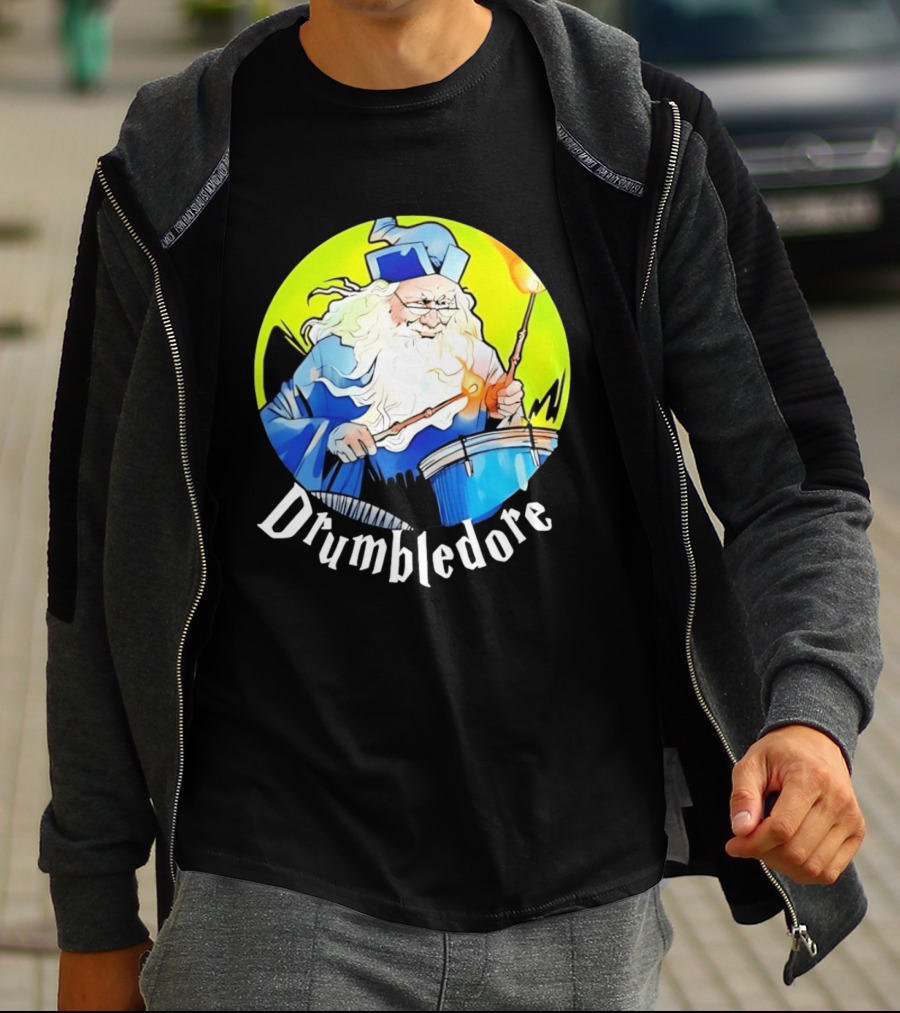 Drumbledore Wizards Percussionist Fantasy Magic T-Shirt