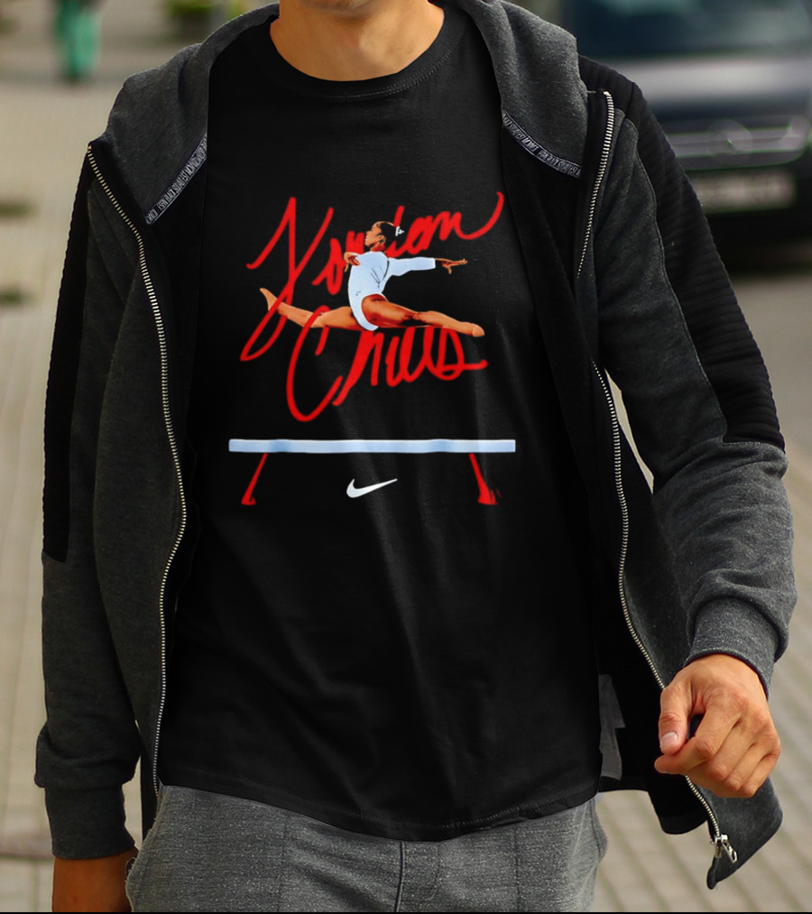 Jordan Chiles Gymnastics Leap Nike Balance Beam T-Shirt