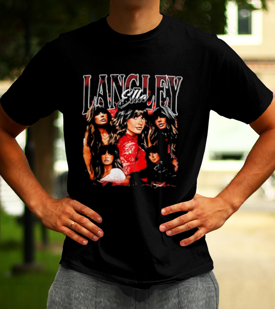 Ella Langley 90s Bootleg Style Retro Portraits T-Shirt