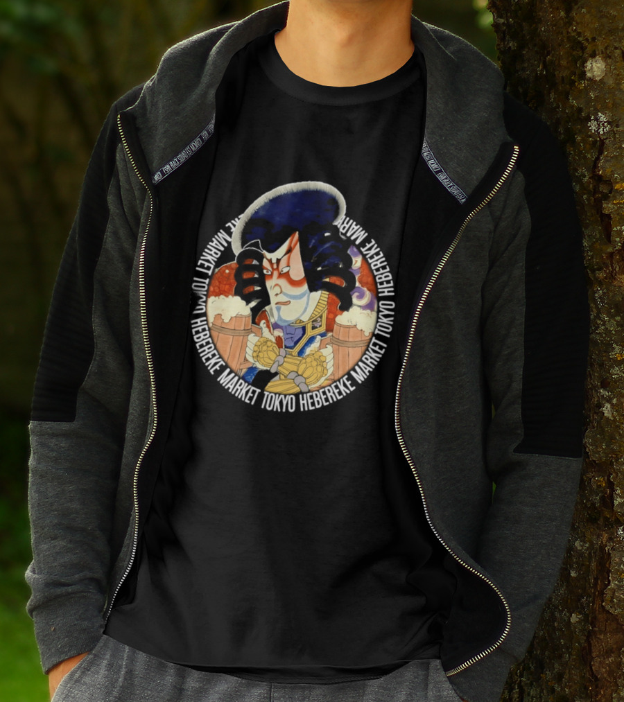Kabuki Warrior Hebereke Market Tokyo Beer T-Shirt