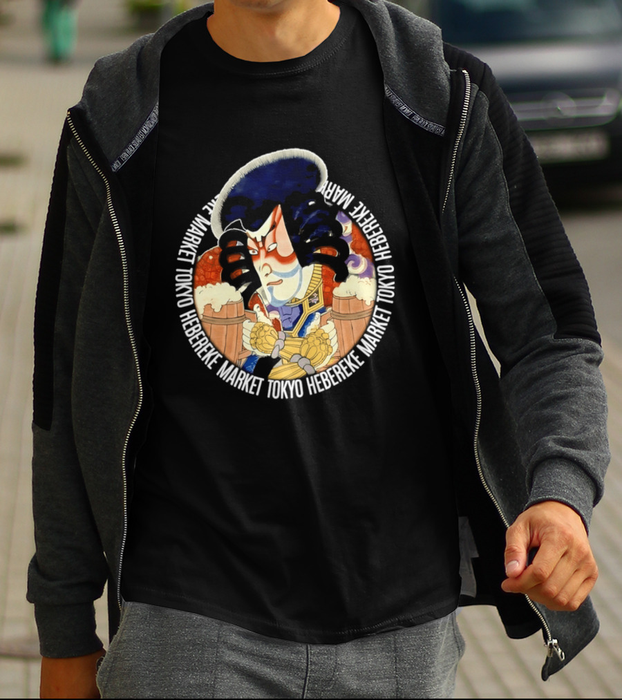 Kabuki Warrior Hebereke Market Tokyo Beer T-Shirt