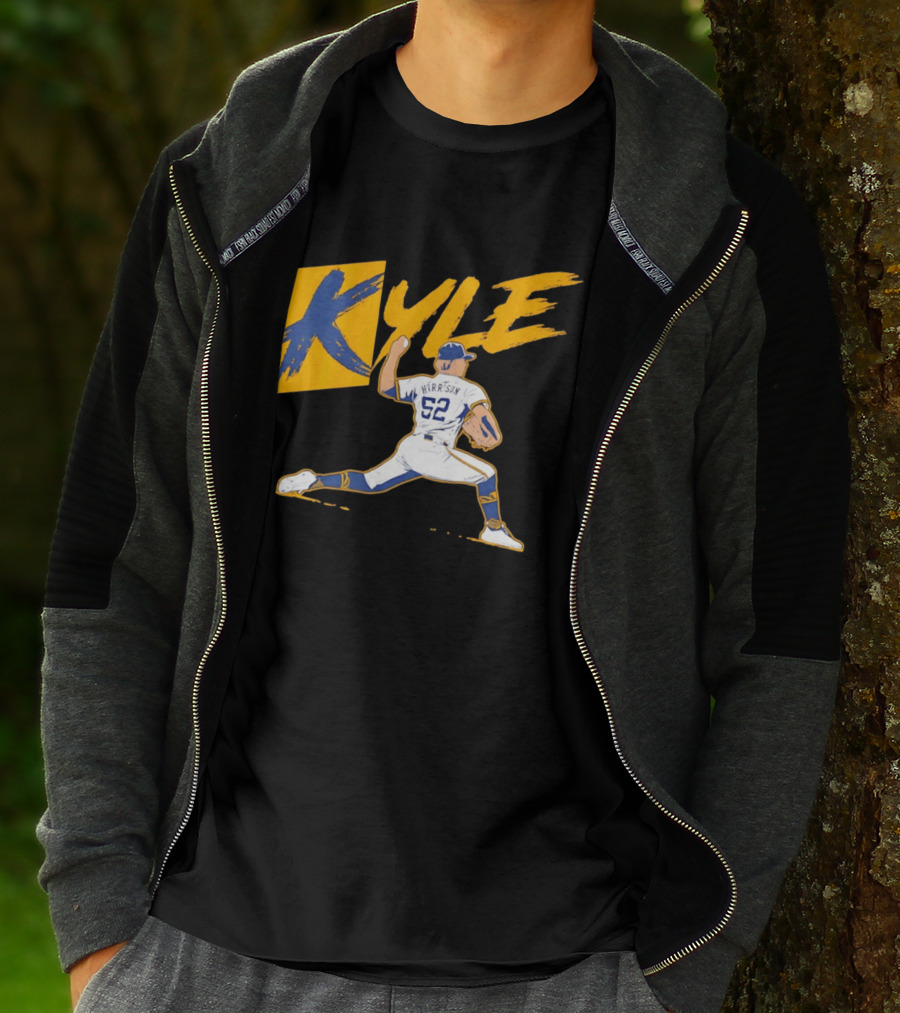 Kyle Harrison 52 Milwaukee Brewers MLB Baseball K Sign T-Shirt