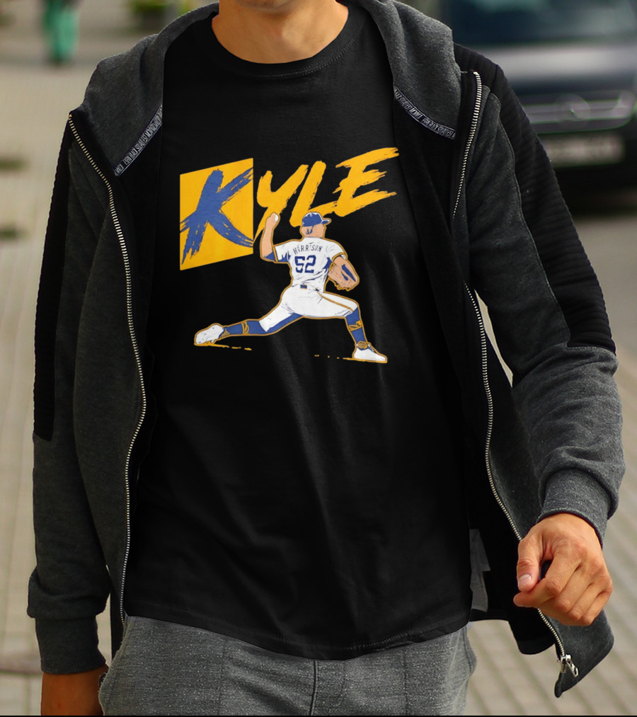 Kyle Harrison 52 Milwaukee Brewers MLB Baseball K Sign T-Shirt