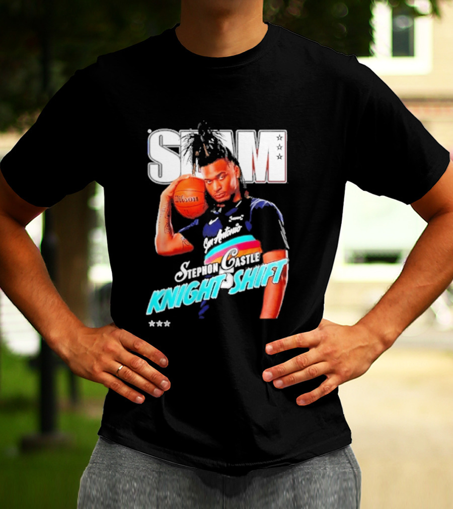 San Antonio Spurs Stephon Castle Slam Knight Shift T-Shirt