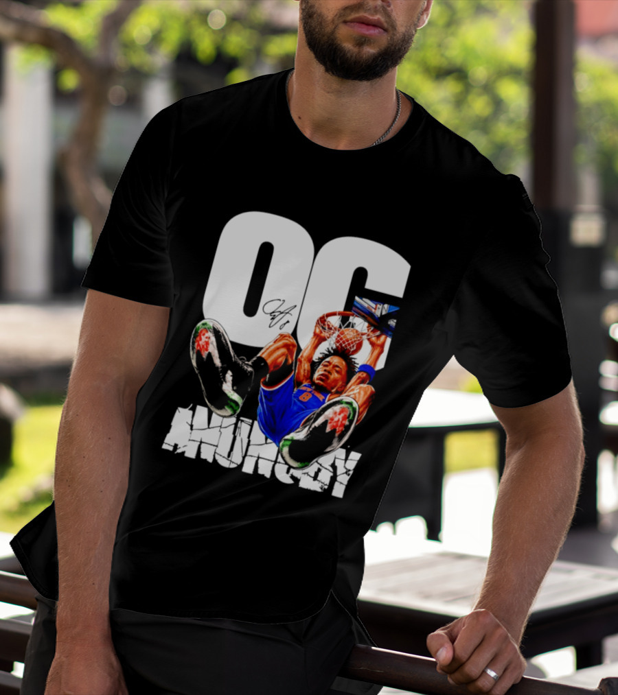 OG Anunoby Dunking New York Knicks Caricature T-Shirt