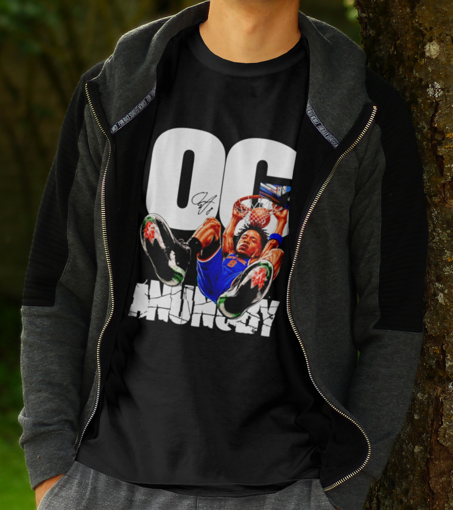 OG Anunoby Dunking New York Knicks Caricature T-Shirt