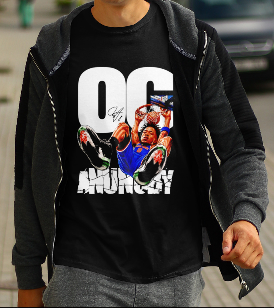 OG Anunoby Dunking New York Knicks Caricature T-Shirt