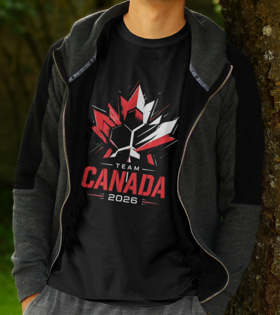 Team Canada 2026 Maple Leaf Geometric Sport Team Canada 2026 T-Shirt