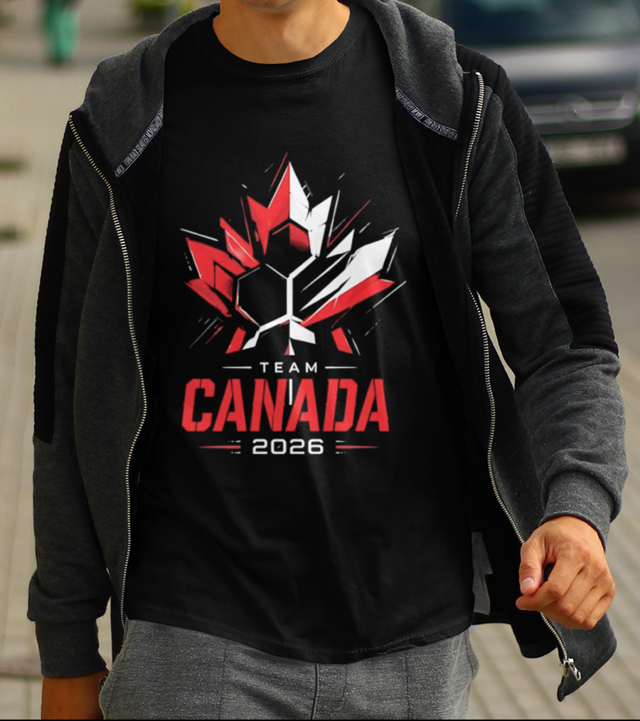 Team Canada 2026 Maple Leaf Geometric Sport Team Canada 2026 T-Shirt