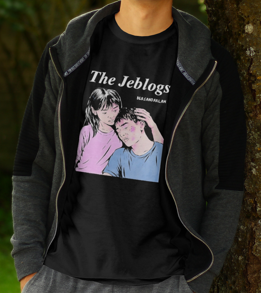 The Jeblogs Bersandarlah Pastel Art Style Tender Moment T-Shirt