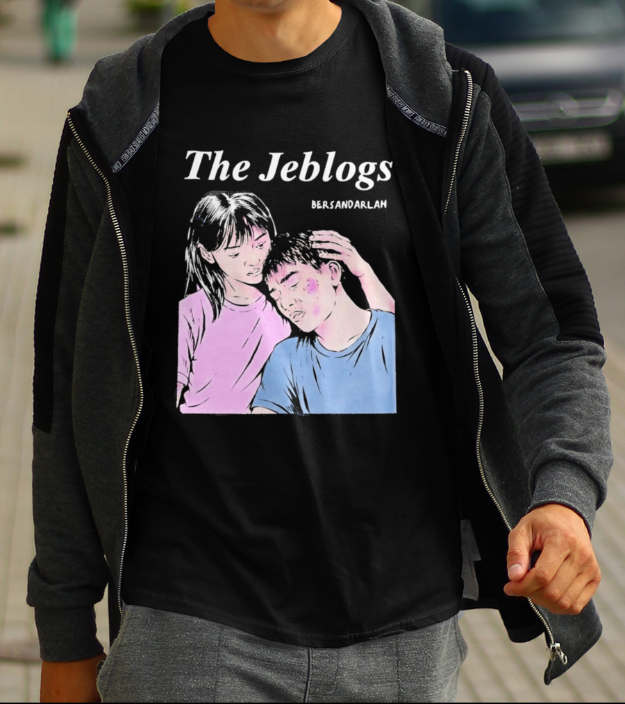 The Jeblogs Bersandarlah Pastel Art Style Tender Moment T-Shirt