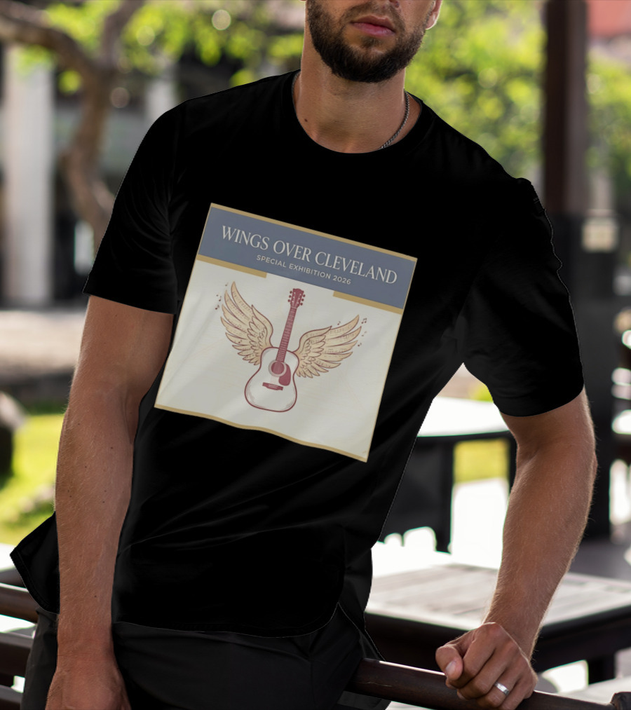Wings Over Cleveland Special Exhibition 2026 Guitar With Wings And Music Notes T-Shirt